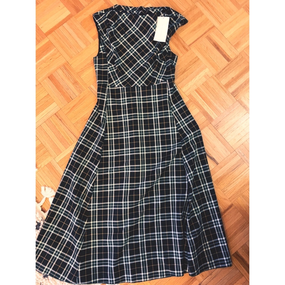 Zara Plaid MIDI Dress